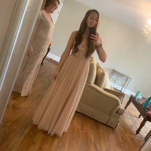 Blush bridesmaid/ prom dress